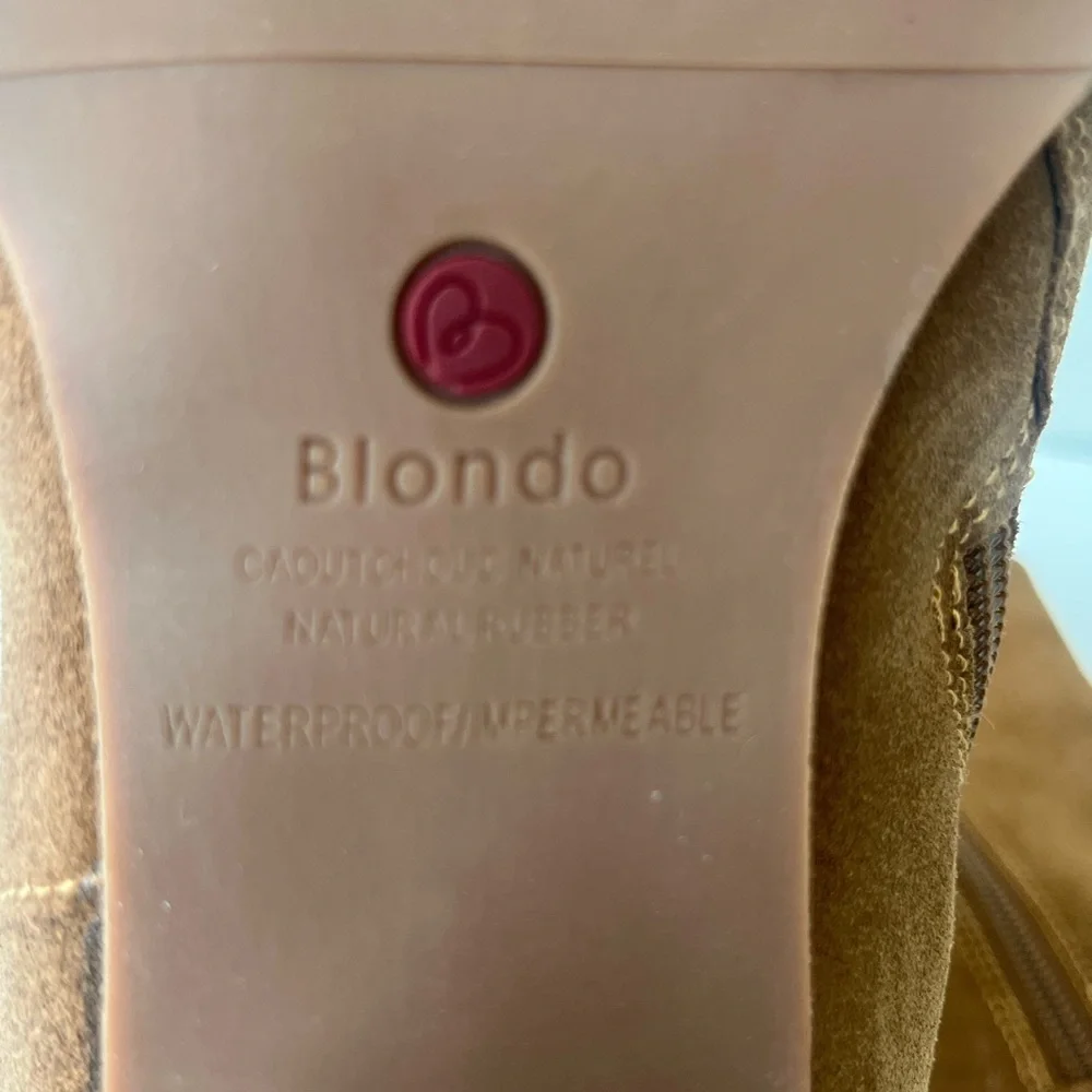 Blondo Noa waterproof ankle boots camel suede 9.5